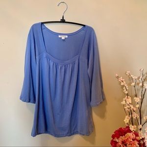 Banana Republic Periwinkle Bell 3/4 Sleeve Top